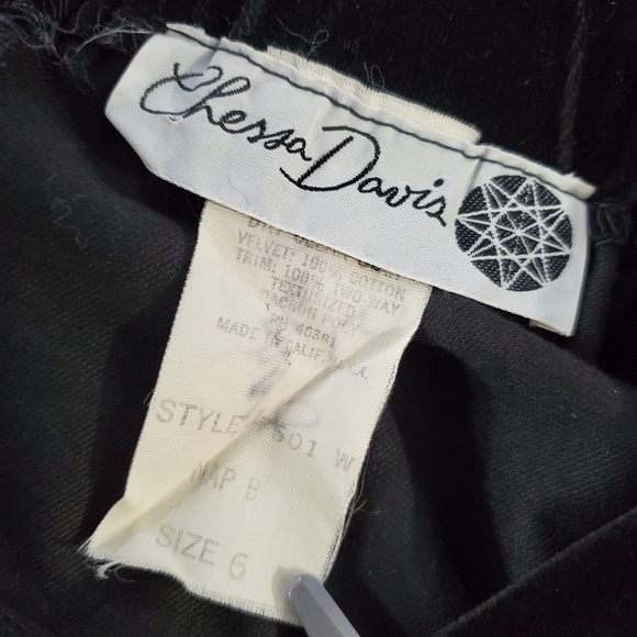 Vintage 70s Chessa Davis Velvet 100% Cotton Dark Brown A-Line Maxi Skirt Size 6 - Picture 3 of 10